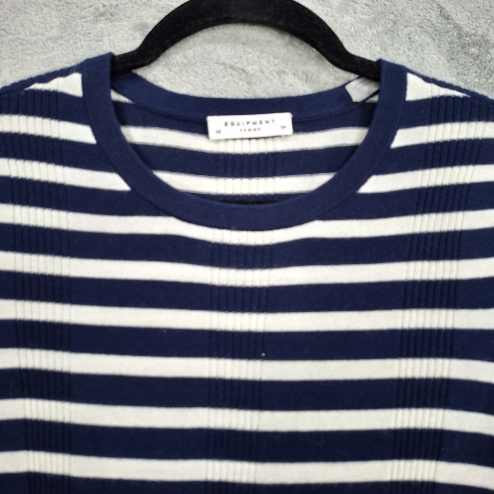 Equipment Femme Cashmere Blend Sweater Women XS Soft Casual RIB Knit‎ Preppy